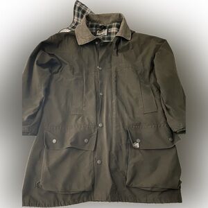 LAVENIR Waxed green jacket coat made in England vintage M unisex